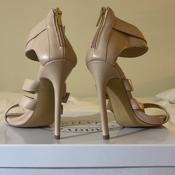 STEVE MADDEN Madlyn Heels, Nude, US Size 6, Leather **Never Worn, Original Box** - Picture 4 of 13